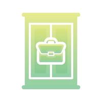 suitcase furniture logo gradient design template icon element vector