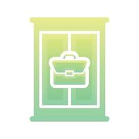 suitcase furniture logo gradient design template icon element vector