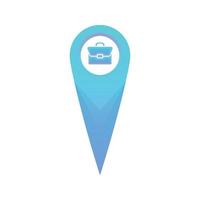 suitcase location logo gradient design template icon element vector