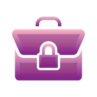 suitcase lock logo gradient design template icon element vector