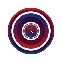clock coin logo gradient design template icon element vector
