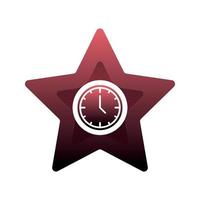 clock star logo gradient design template icon element vector