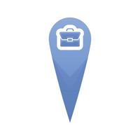 suitcase location logo gradient design template icon element vector