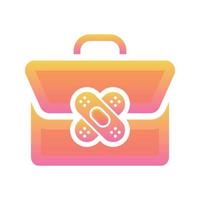 suitcase bandage logo gradient design template icon element vector