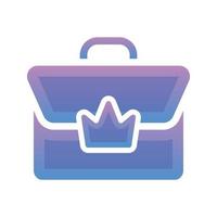 suitcase crown logo gradient design template icon element vector