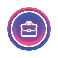 suitcase coin logo gradient design template icon element vector