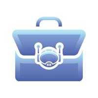 suitcase robot logo gradient design template icon element vector