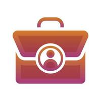 suitcase profile logo gradient design template icon element vector