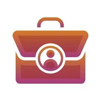 suitcase profile logo gradient design template icon element vector