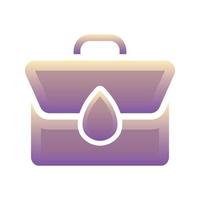 suitcase water logo gradient design template icon element vector