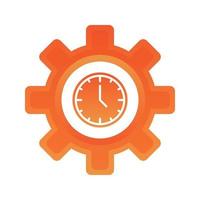 clock gear logo gradient design template icon element vector