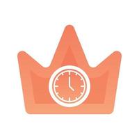 clock crown logo gradient design template icon element vector