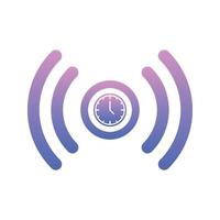 clock live logo gradient design template icon element vector