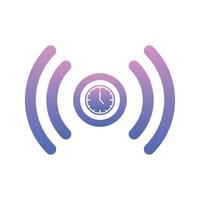 clock live logo gradient design template icon element vector