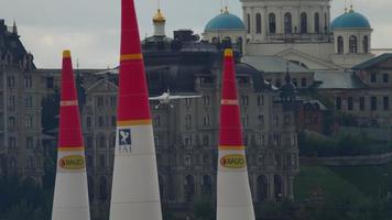 KAZAN, RUSSIAN FEDERATION, JUNE 14, 2019 - Red Bull Air Race World Championship is a sports aerobatics competition hosted by Red Bull GmbH video