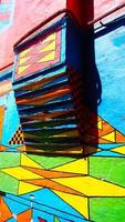 colorful pattern wall in Burano photo