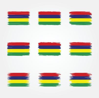 Mauritius Flag Brush. National Flag