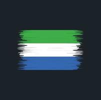 pincel de bandera de sierra leona. bandera nacional vector