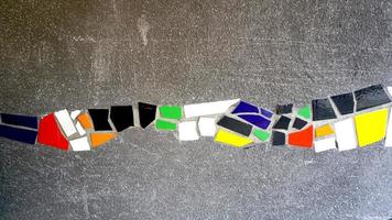 color mosaic tile horizontal photo