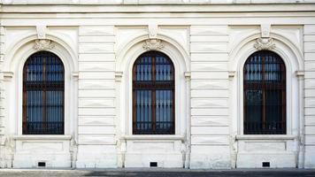 three windows with ornaments of Belvedere photo