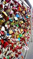 Key lock the railing on the bridge photo