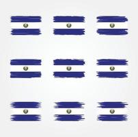 El Salvador Flag Brush. National Flag vector