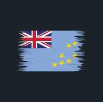 cepillo de la bandera de tuvalu. bandera nacional vector
