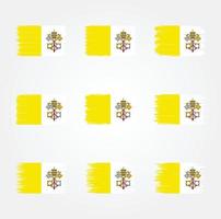 Vatican Flag Brush. National Flag vector