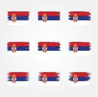 Serbia Flag Brush. National Flag vector