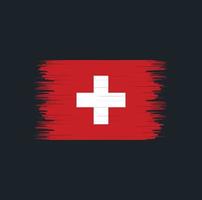 Switzerland Flag Brush. National Flag vector