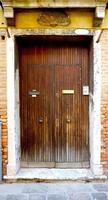 door frame on old building photo