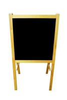 blank black board menu front  isolated photo