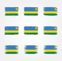 Rwanda Flag Brush. National Flag vector