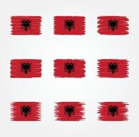 Albania Flag Brush Collection vector