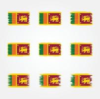 cepillo de bandera de sri lanka. bandera nacional vector