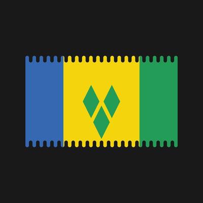 Saint Vincent and the Grenadines Flag Vector. National Flag