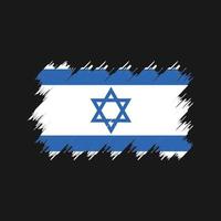 cepillo de la bandera de israel. bandera nacional vector