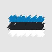 pincel de bandera de estonia. bandera nacional vector