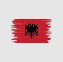 pincel de bandera de albania. bandera nacional vector