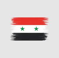 cepillo de bandera siria. bandera nacional vector