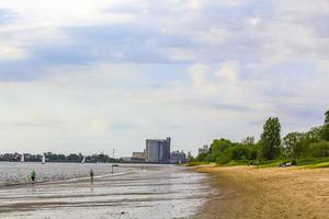 Wadden sea tidelands coast beach water landscape Harrier Sand Germany. photo