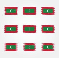 Maldives Flag Brush. National Flag vector