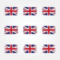 United Kingdom Flag Brush Collection vector