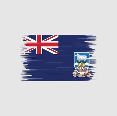 Falkland Islands Flag Brush. National Flag