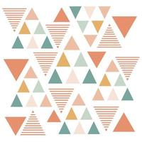 Geometric Triangle vector surface pattern color variation and different size background pastel chic color mix with outline square frame photo