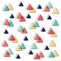 curved Triangle pattern pastel color and outline overlap photo