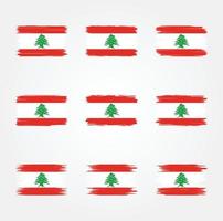 Lebanon Flag Brush. National Flag vector
