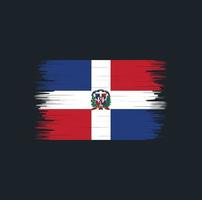 pincel de bandera de república dominicana. bandera nacional vector