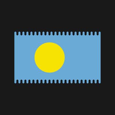 Palau Flag Vector. National Flag