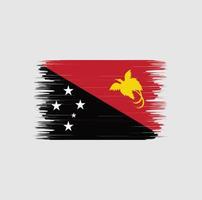 Papua New Guinea Flag Brush. National Flag vector